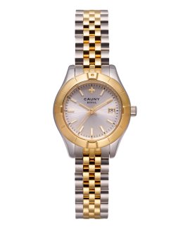 Cauny Royal Mini Silver Gold Relógio CRM012