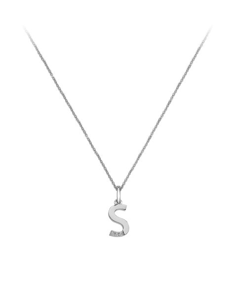 Hot Diamonds Love Micro Letter S Joia Colar Mulher DP419