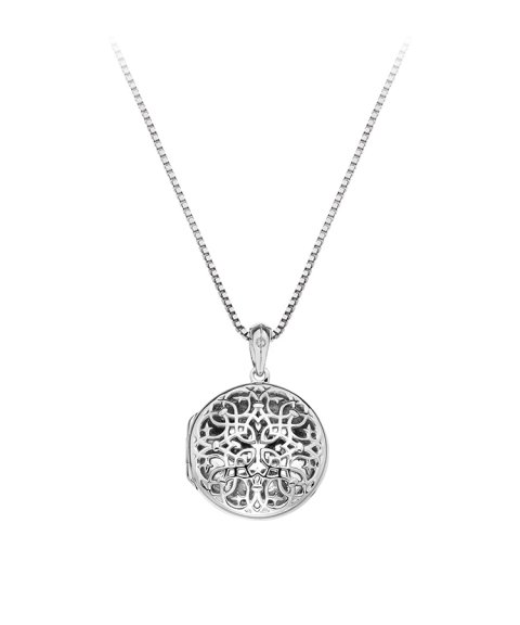 Hot Diamonds Filigree Locket 45cm Joia Colar Mulher DP667 Hot Diamonds Filigree Locket 45cm Joia Colar Mulher DP667