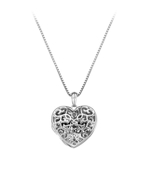 Hot Diamonds Filigree Locket 45cm Joia Colar Mulher DP671 Hot Diamonds Filigree Locket 45cm Joia Colar Mulher DP671