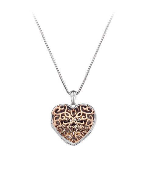 Hot Diamonds Filigree Locket 45cm Joia Colar Mulher DP672 Hot Diamonds Filigree Locket 45cm Joia Colar Mulher DP672