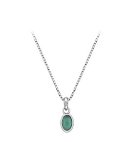 Hot Diamonds Birthstone May Green Agate Joia Colar Mulher DP758