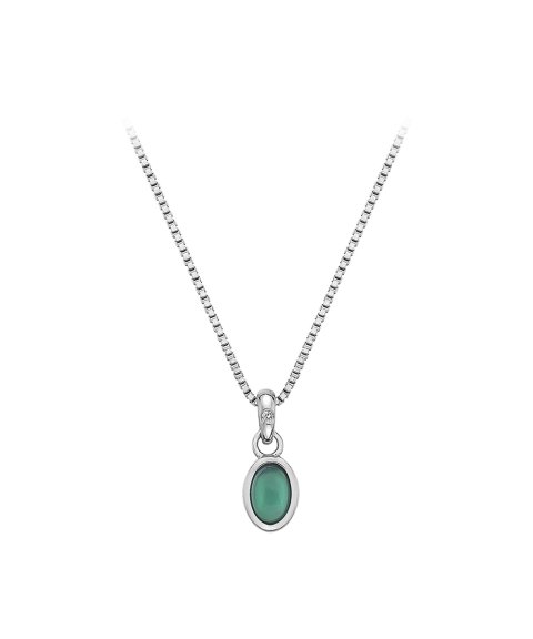 Hot Diamonds Birthstone May Green Agate Joia Colar Mulher DP758