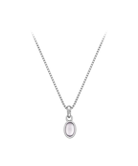 Hot Diamonds Birthstone October Rose Quartz Joia Colar Mulher DP763