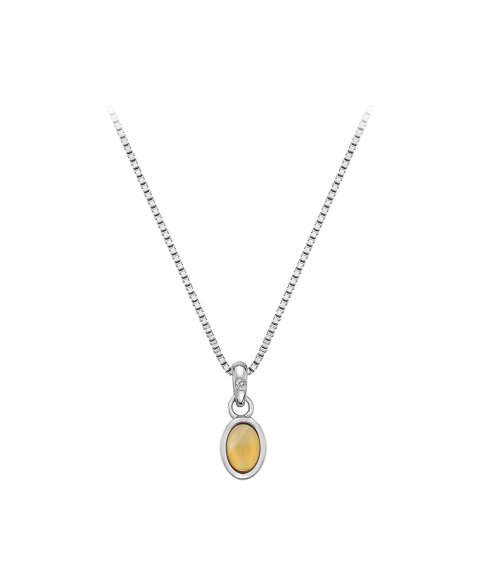 Hot Diamonds Birthstone November Citrine Joia Colar Mulher DP764