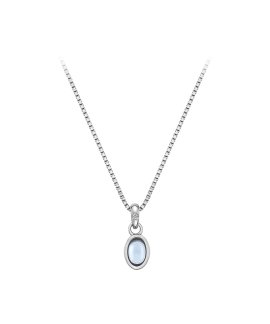 Hot Diamonds Birthstone December Blue Topaz Joia Colar Mulher DP765