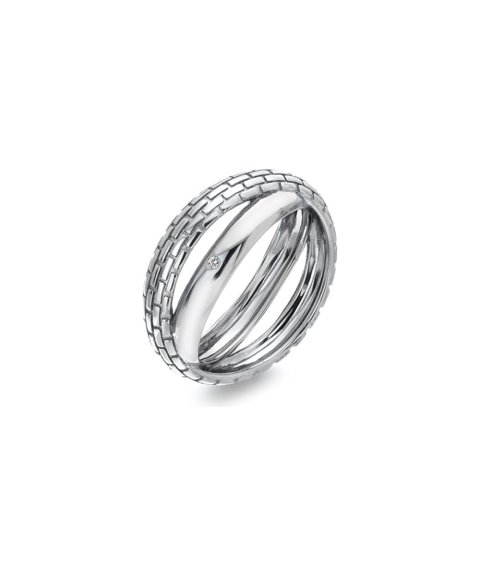 Hot Diamonds Woven Interlocking Joia Anel Mulher DR235 Hot Diamonds Woven Interlocking Joia Anel Mulher DR235