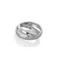 Hot Diamonds Woven Interlocking Joia Anel Mulher DR235