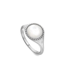 Hot Diamonds Mother of Pearl Circle Joia Anel Mulher DR258