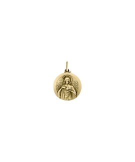 Pereirinha Sagrado Coração de Jesus 16mm Joia Pendente Colar Medalha Ouro 19.2K DU339CORJESUS16