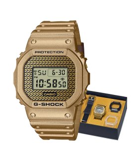 G-Shock Hip Hop Gold Chain Limited Edition Relógio Set Homem DWE-5600HG-1ER