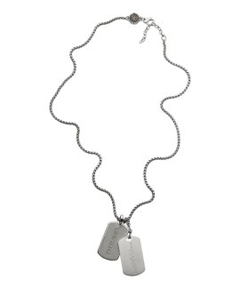 Diesel Double Dog Tag Joia Colar Homem DX1194040