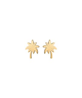 Omnia Tropical Palm Tree Joia Brincos Mulher E1612-D