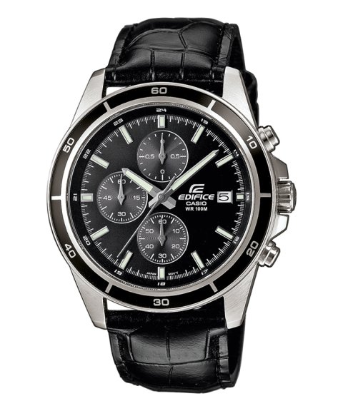 Edifice Urban Leather Chronograph Relógio Homem EFR-526L-1AVUEF