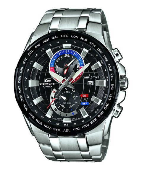 Edifice Classic World Map Chronograph Relógio Homem EFR-550D-1AVUEF Edifice Classic World Map Chronograph Relógio Homem EFR-550D-1AVUEF