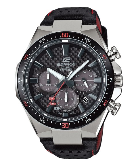 Edifice Premium Solar Chrono Relógio Carbon Dial Homem EFS-S520CBL-1AUEF Edifice Premium Solar Chrono Relógio Carbon Dial Homem EFS-S520CBL-1AUEF