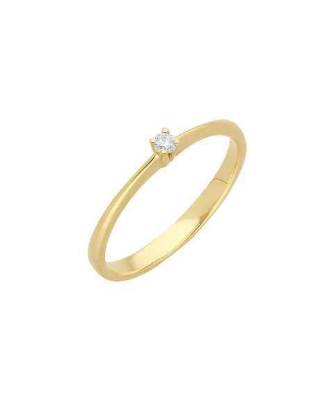 Encantus Solitaire Joia Anel Ouro 18K e Diamante Mulher ENC18KAA00226004G