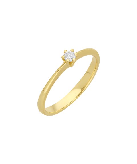 Encantus Solitaire Joia Anel Ouro 18K e Diamante Mulher ENC18KAA00226108G