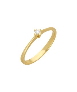 Encantus Solitaire Joia Anel Ouro 18K e Diamante Mulher ENC18KAA00242705G