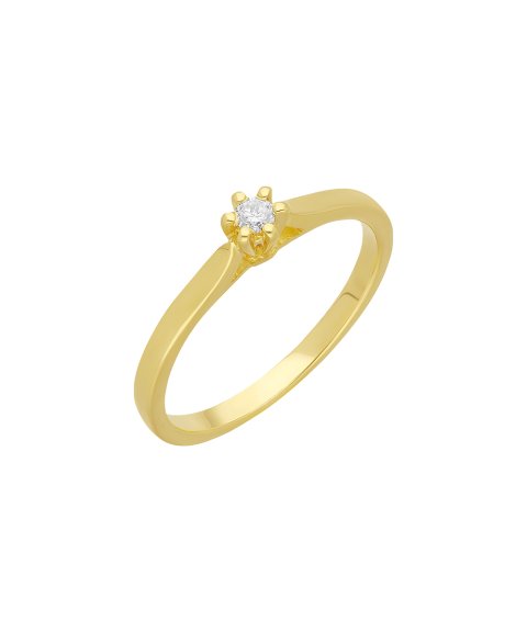 Encantus Solitaire Joia Anel Ouro 18K e Diamante Mulher ENC18KAA00310605G