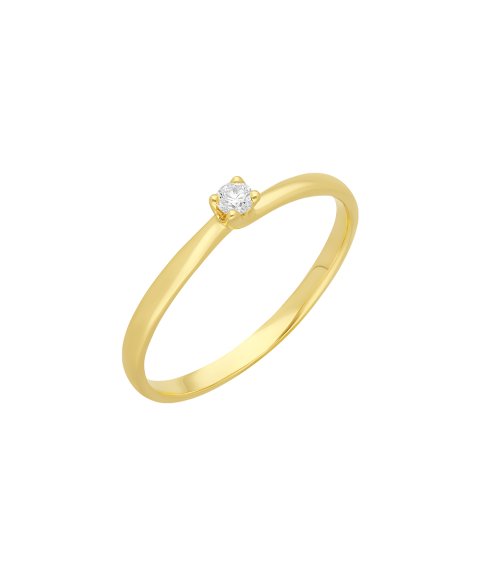 Encantus Solitaire Joia Anel Ouro 18K e Diamante Mulher ENC18KAA00316105G