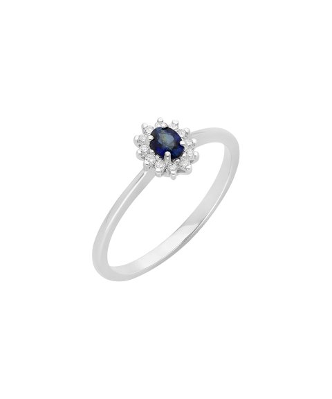 Encantus Princess Joia Anel Ouro 18K, Diamante e Safira Mulher ENC18KAA031148ZF Encantus Princess Joia Anel Ouro 18K, Diamante e Safira Mulher ENC18KAA031148ZF