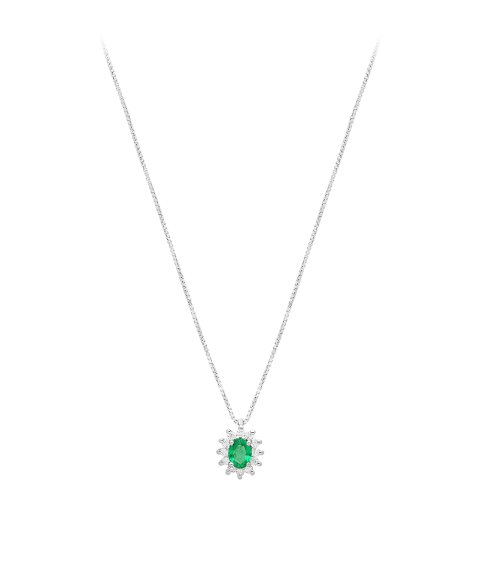 Encantus Princess Joia Colar Ouro 18K, Diamante e Esmeralda Mulher ENC18KCLN011376SM Encantus Princess Joia Colar Ouro 18K, Diamante e Esmeralda Mulher ENC18KCLN011376SM