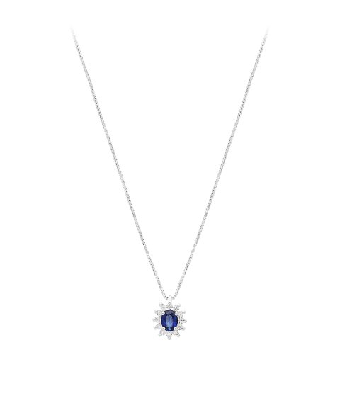 Encantus Princess Joia Colar Ouro 18K, Diamante e Safira Mulher ENC18KCLN011376ZF Encantus Princess Joia Colar Ouro 18K, Diamante e Safira Mulher ENC18KCLN011376ZF