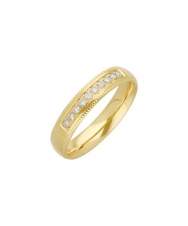 Encantus Evermore 4mm Joia Aliança Ouro 19.2K e Diamantes ENCB1P