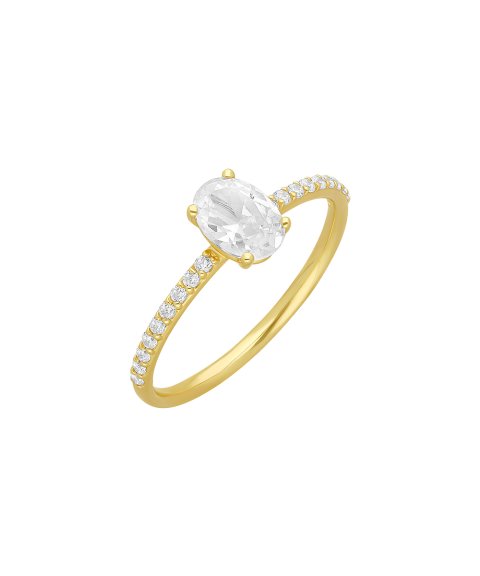 Encantus Oval Brilliance Joia Anel Ouro 19.2K Mulher ENCCMANOU635