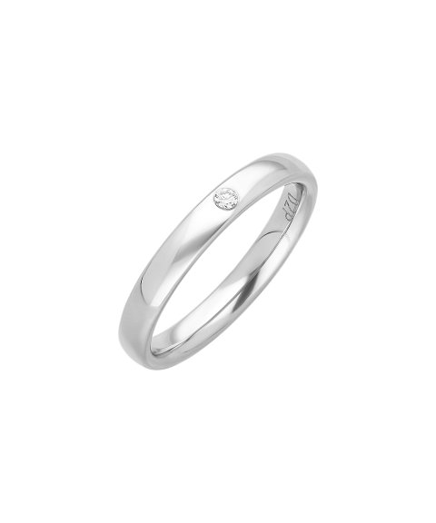 Encantus Evermore 3mm Joia Anel Aliança Ouro 19.2K e Diamante Mulher ENCD2P