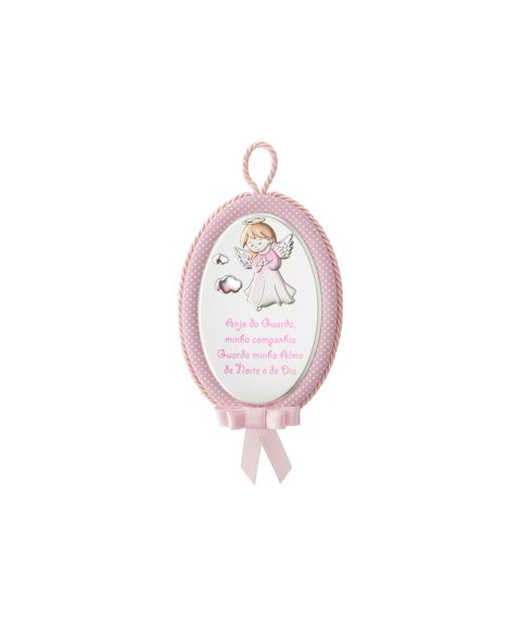 Casa Musical Anjo da Guarda Decoração Medalha de berço Menina EV5104/06PR Casa Musical Anjo da Guarda Decoração Medalha de berço Menina EV5104/06PR