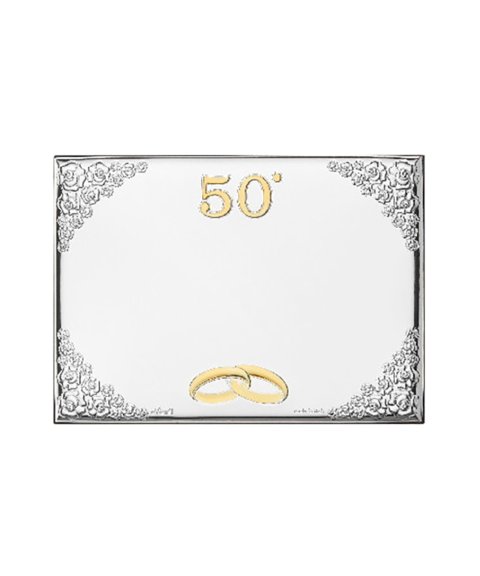 Casa Aniversário de Casamento - 50 Anos 13x18 Placa de Gravação Bodas de Ouro EV9345/13C