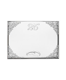 Casa Aniversário de Casamento - 25 Anos 13x18 Placa de Gravação Bodas de Prata EV9345/13V