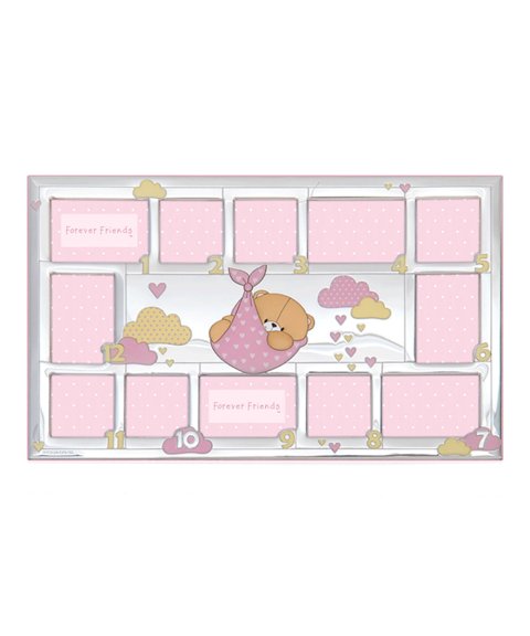 Casa Forever Friends Primeiro Ano - 12 Meses Moldura Decoração Menina FF0358/R Casa Forever Friends Primeiro Ano - 12 Meses Moldura Decoração Menina FF0358/R