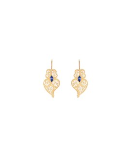Portugal Jewels Coração de Viana Azul Joia Brincos Mulher FPB0165.BD_25