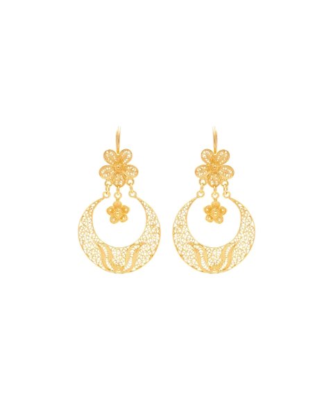 Portugal Jewels Arrecadas Flor Joia Brincos Ciclo Mulher FPB0248ARR.D_64