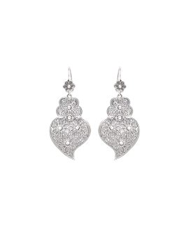 Portugal Jewels Coração de Viana Joia Brincos Clássicos Mulher FPB0270CV