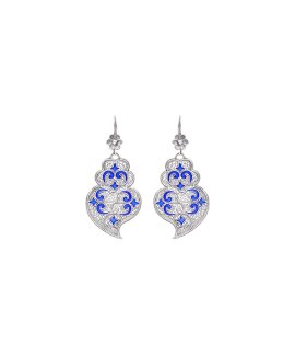 Portugal Jewels Azulejo Joia Brincos Coração de Viana Mulher FPB0300CV.E