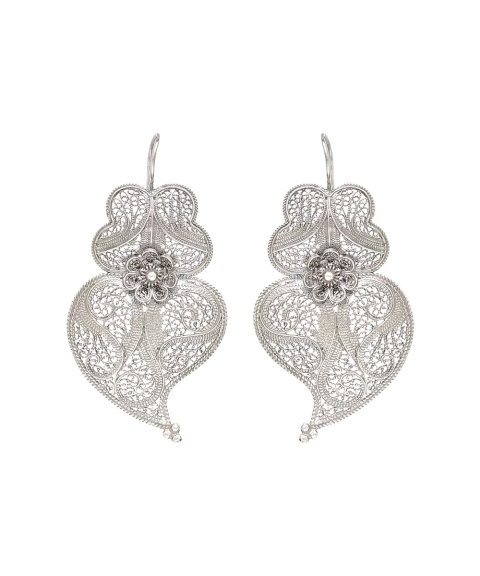 Portugal Jewels Coração de Viana Joia Brincos Clássicos Mulher FPB0653CV Portugal Jewels Coração de Viana Joia Brincos Clássicos Mulher FPB0653CV