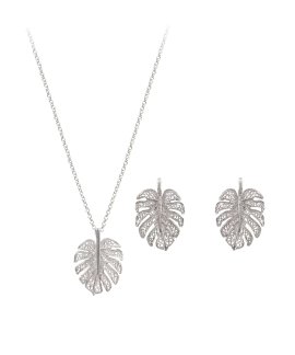 Portugal Jewels Monstera Joia Colar Brincos Set Mulher FPD0225_52