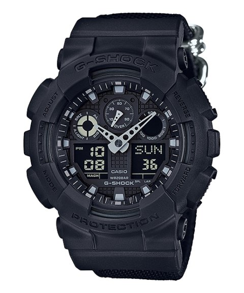 G-Shock Black Out Cloth Relógio Homem GA-100BBN-1AER G-Shock Black Out Cloth Relógio Homem GA-100BBN-1AER