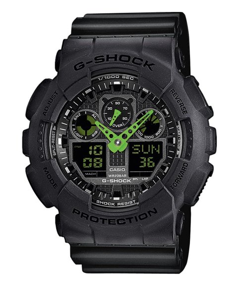 G-Shock Classic Neon Hand Relógio Homem GA-100C-1A3ER G-Shock Classic Neon Hand Relógio Homem GA-100C-1A3ER