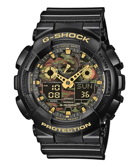 G-Shock Classic Camouflage Relógio Homem GA-100CF-1A9ER G-Shock Classic Camouflage Relógio Homem GA-100CF-1A9ER