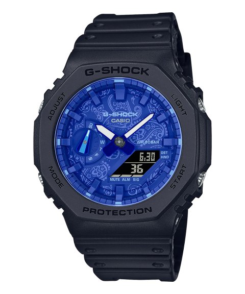 G-Shock Classic Style Blue Paisley Series Relógio Homem GA-2100BP-1AER G-Shock Classic Style Blue Paisley Series Relógio Homem GA-2100BP-1AER
