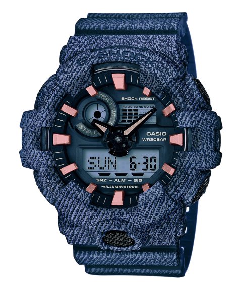 G-Shock Denim Style Relógio Homem GA-700DE-2AER G-Shock Denim Style Relógio Homem GA-700DE-2AER