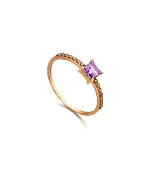 Lecarré Essentials Joia Anel Ouro 18K, Diamante e Ametista Mulher GA016OR Lecarré Essentials Joia Anel Ouro 18K, Diamante e Ametista Mulher GA016OR