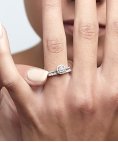 Lecarré Unforgettable Moments Joia Anel Ouro 18K e Diamante Mulher GA045OB