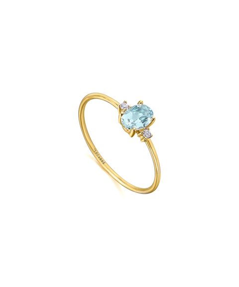 Lecarré Outside Is The New Luxury Joia Anel Ouro 18K, Topázio e Diamantes Mulher GA094TA