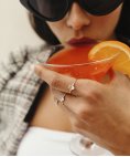 Lecarré Outside Is The New Luxury Joia Anel Ouro 18K, Topázio e Diamantes Mulher GA094TA